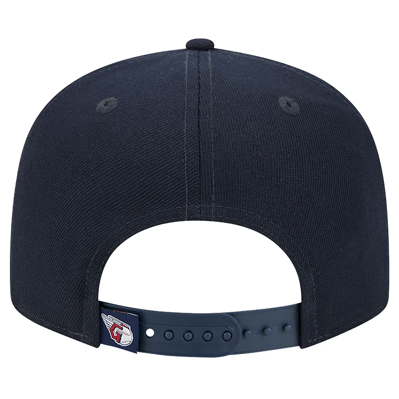 Men's New Era Navy Cleveland Guardians Logo Strike 9FIFTY Snapback Hat