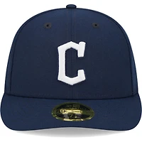 Casquette ajustée 59FIFTY à profil bas Cleveland Guardians Oceanside pour homme New Era bleu marine