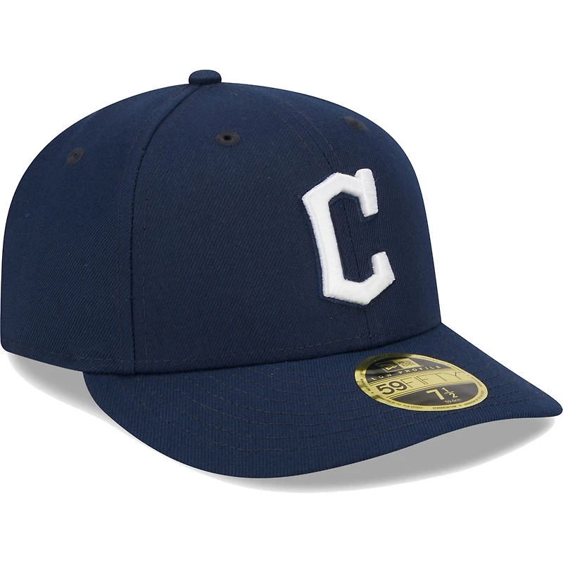 Casquette ajustée 59FIFTY à profil bas Cleveland Guardians Oceanside pour homme New Era bleu marine