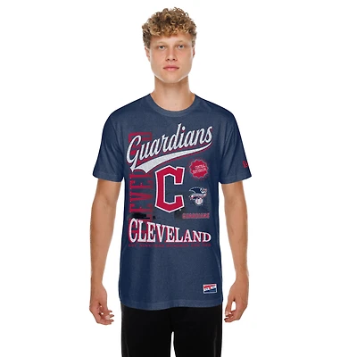 T-shirt oversize rétro effet vieilli New Era bleu marine Cleveland Guardians pour homme