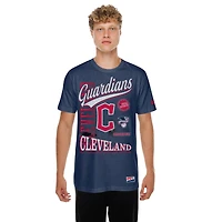 T-shirt oversize rétro effet vieilli New Era bleu marine Cleveland Guardians pour homme
