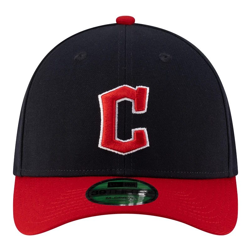 Men's New Era  Red Cleveland Guardians Player Replica 39THIRTY M-Crown Flex Hat