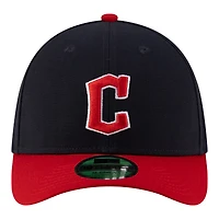Men's New Era  Red Cleveland Guardians Player Replica 39THIRTY M-Crown Flex Hat