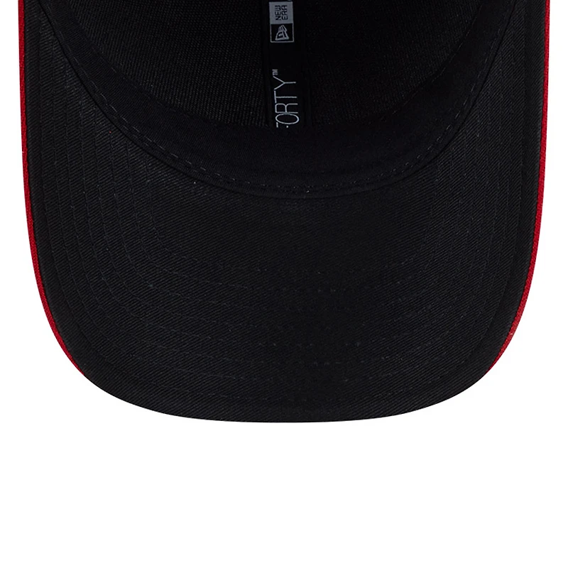 Men's New Era  Red/Black Cleveland Guardians Replica 9FORTY Adjustable Hat