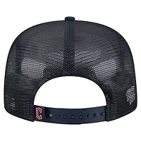 Men's New Era Navy Cleveland Guardians Retro Satin Script Golfer Adjustable Hat