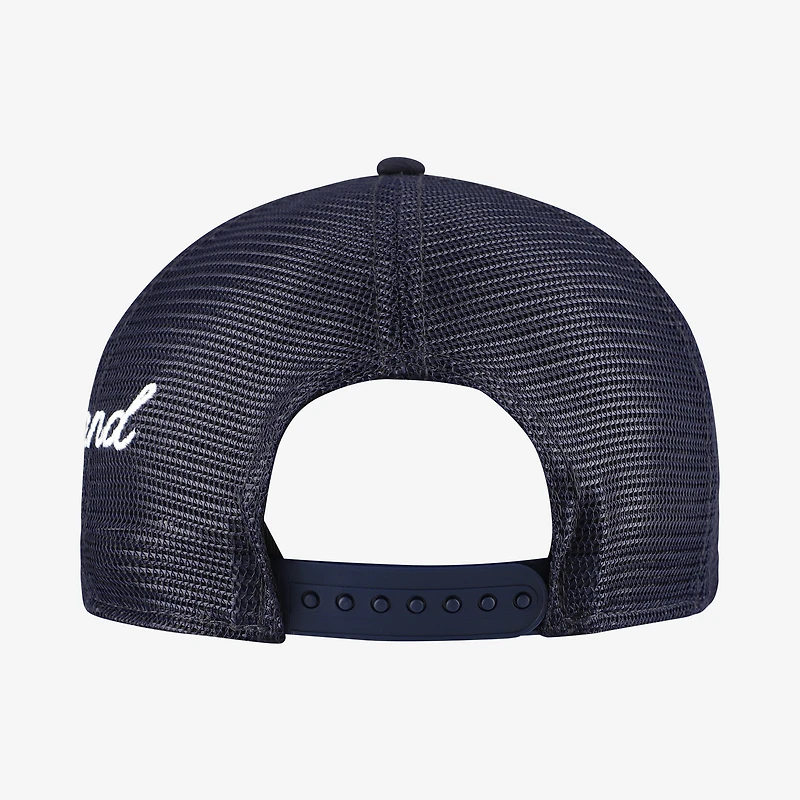 Casquette trucker ajustable New Era 9FORTY A-Frame, bleu marine, Cleveland Guardians, logo latéral