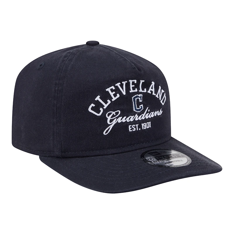 Casquette ajustable New Era bleu marine Cleveland Guardians Stacked 19TWENTY pour homme