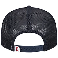 Men's New Era Navy Cleveland Guardians Team Color Trucker 9FIFTY Snapback Hat