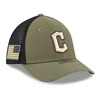 Men's New Era  Olive Cleveland Guardians 2026 Armed Forces Day 39THIRTY M-Crown Flex Hat