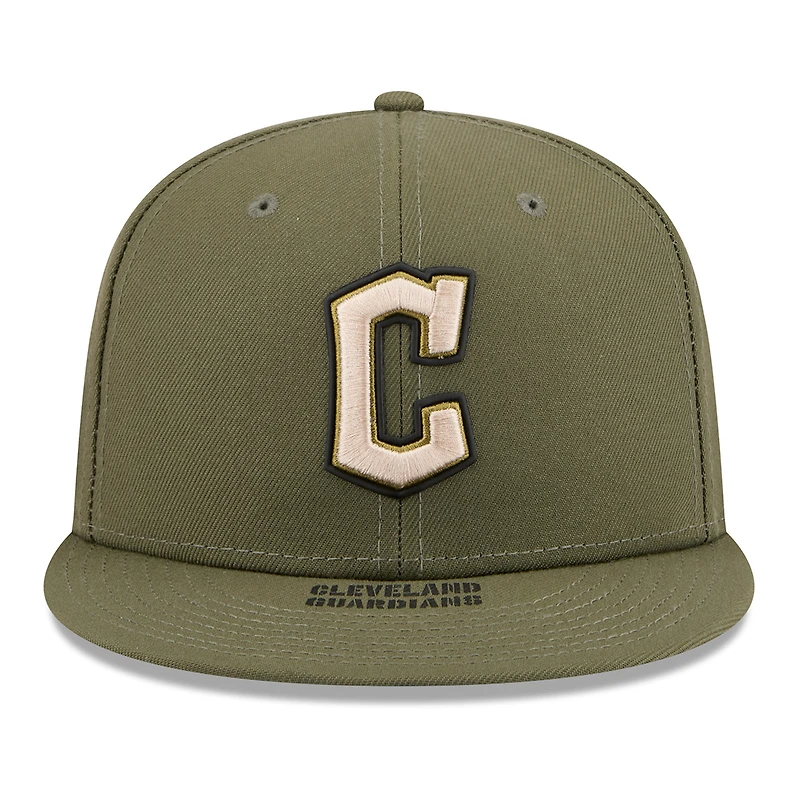Men's New Era Olive Cleveland Guardians 2026 Armed Forces Day 59FIFTY Fitted Hat