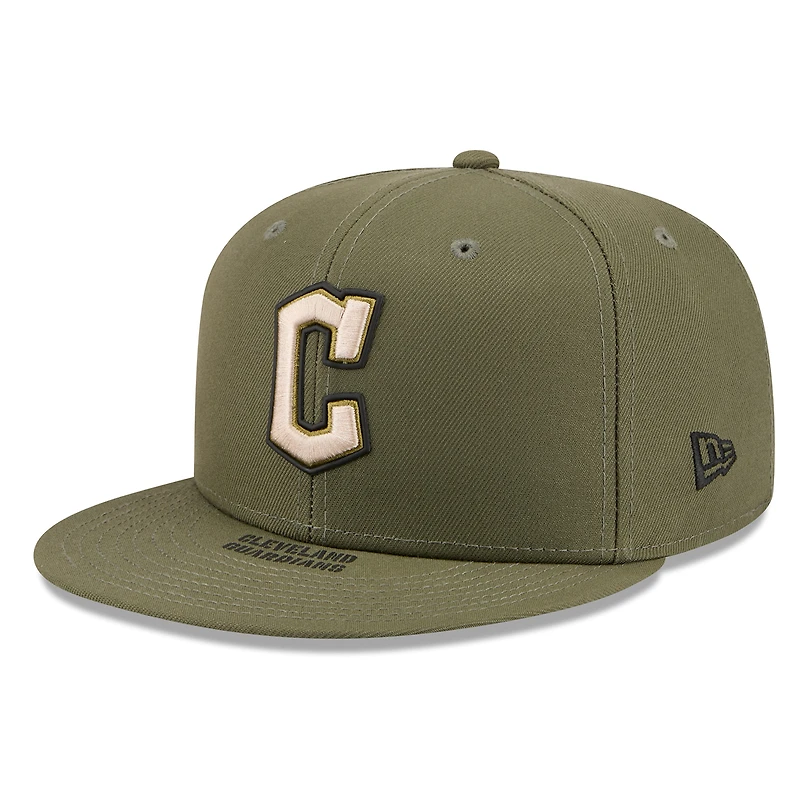 Men's New Era Olive Cleveland Guardians 2026 Armed Forces Day 59FIFTY Fitted Hat