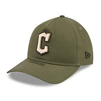Casquette ajustable New Era Olive Cleveland Guardians 2026 Journée des forces armées 9TWENTY pour homme