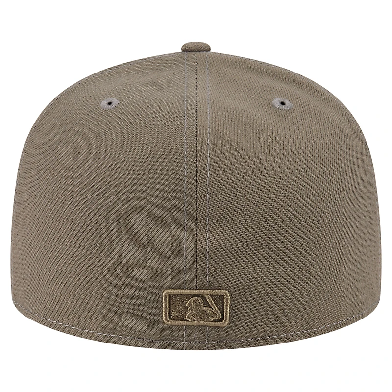 Men's New Era Olive Cleveland Guardians Color Pack A-Frame 59FIFTY Fitted Hat