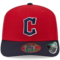 Men's New Era  Red/Black Cleveland Guardians Player Replica 9SEVENTY Adjustable Hat