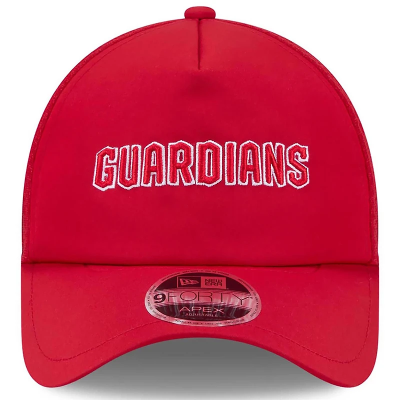 Men's New Era Red Cleveland Guardians 2026 Batting Practice Alternate Apex 9FORTY Adjustable Hat