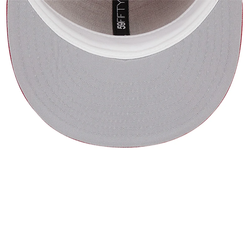Casquette ajustée 59FIFTY avec logo des Cleveland Guardians New Era rouge pour homme