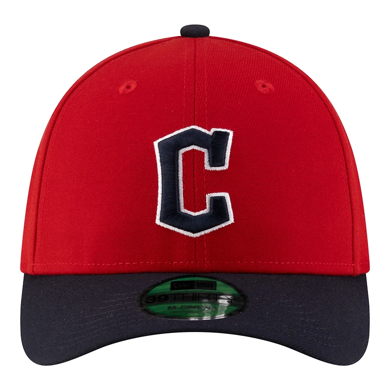 Men's New Era  Red Cleveland Guardians Player Replica 39THIRTY M-Crown Flex Hat