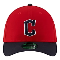 Men's New Era  Red Cleveland Guardians Player Replica 39THIRTY M-Crown Flex Hat