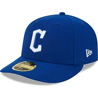Men's New Era  Royal Cleveland Guardians White Logo Low Profile 59FIFTY Fitted Hat