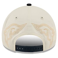 Men's New Era Stone Cleveland Guardians Western Stitch 9FORTY A-Frame Adjustable Hat
