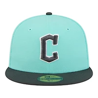 Men's New Era Turquoise/Charcoal Cleveland Guardians Two-Tone Color Pack 59FIFTY Fitted Hat