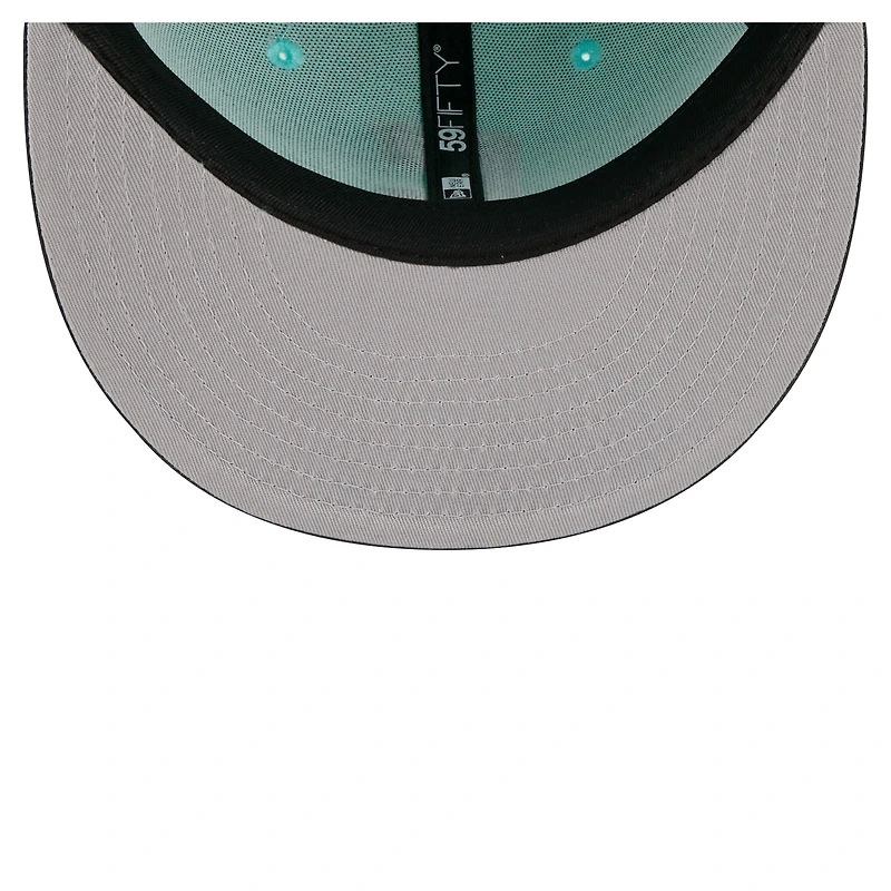 Men's New Era Turquoise/Charcoal Cleveland Guardians Two-Tone Color Pack 59FIFTY Fitted Hat