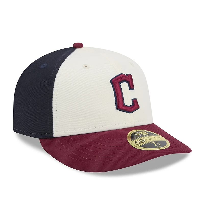 Men's New Era White/Red Cleveland Guardians 2024 City Connect Low Profile 59FIFTY Fitted Hat