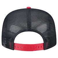 Casquette snapback New Era 9FIFTY blanche/rouge pour homme, style rétro des Cleveland Guardians