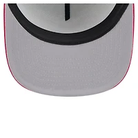 Casquette snapback New Era 9FIFTY blanche/rouge pour homme, style rétro des Cleveland Guardians