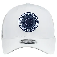 Men's New Era  White Cleveland Guardians 2026 Spring Training Fan Pack 9SEVENTY Adjustable Trucker Hat