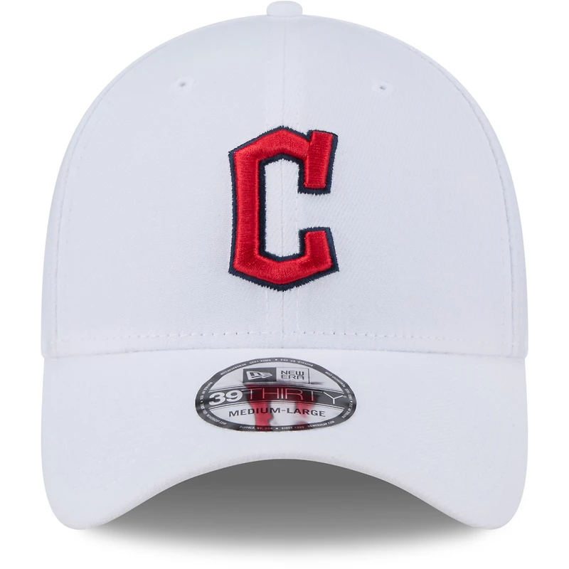 Casquette 39THIRTY Flex blanche Cleveland Guardians de New Era pour homme