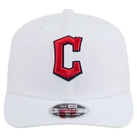 Men's New Era White Cleveland Guardians COOLERA 9SEVENTY Adjustable Hat
