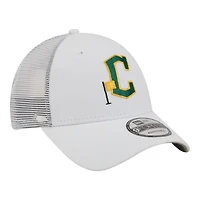 Casquette trucker ajustable New Era 9FORTY blanche Cleveland Guardians pour homme