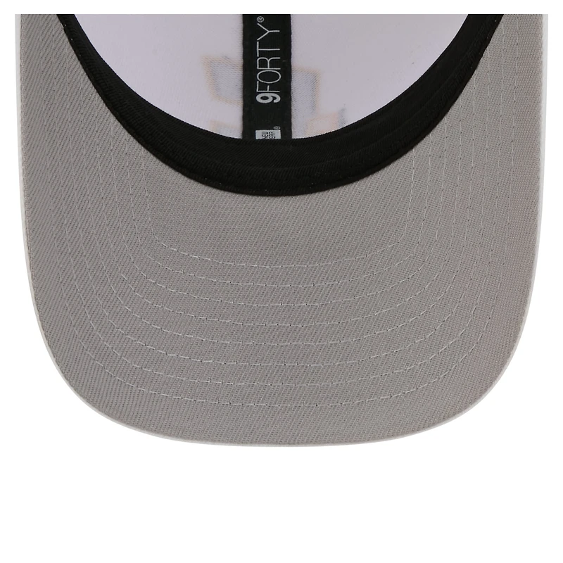 Casquette trucker ajustable New Era 9FORTY blanche Cleveland Guardians pour homme