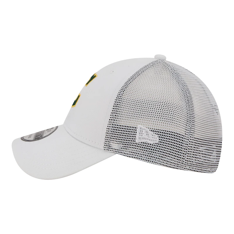 Casquette trucker ajustable New Era 9FORTY blanche Cleveland Guardians pour homme