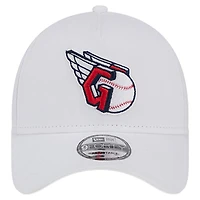 Men's New Era White Cleveland Guardians TC A-Frame 9FORTY Adjustable Hat