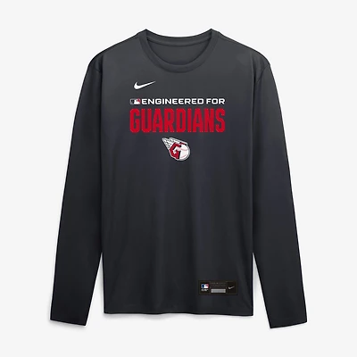 Men's Nike Black Cleveland Guardians Authentic Collection Legend Dri-FIT Long Sleeve T-Shirt