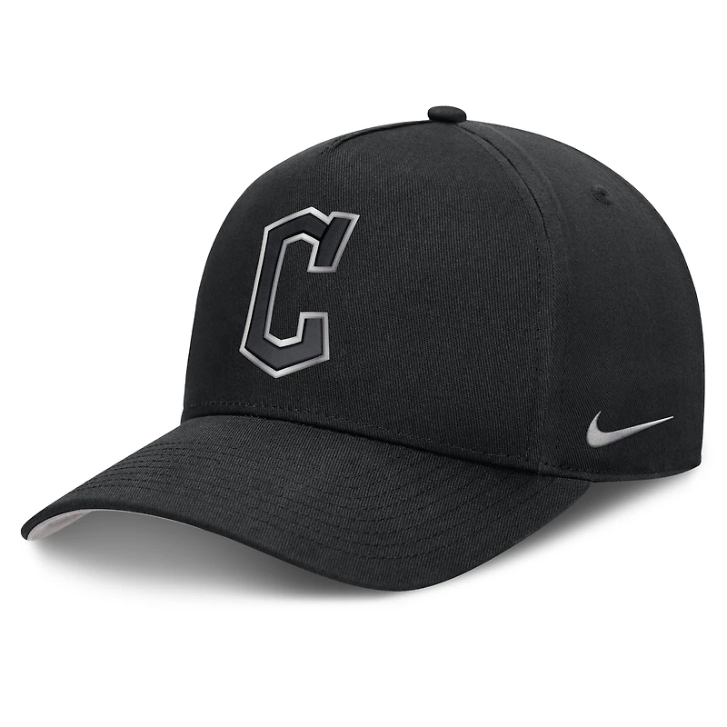 Men's Nike Black Cleveland Guardians Rise Dri-FIT A-Frame Adjustable Hat