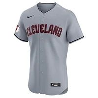 Maillot Nike Cleveland Guardians Alternate Vapor Premier Elite Patch gris pour homme