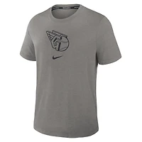 Men's Nike Heather Charcoal Cleveland Guardians Authentic Collection Early Work Tri-Blend Dri-FIT T-Shirt
