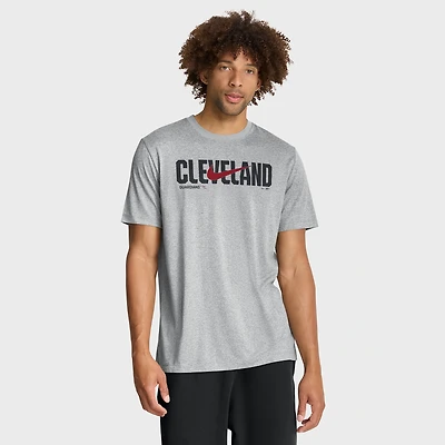 Men's Nike Heather Gray Cleveland Guardians Swoosh Legend Dri-FIT T-Shirt