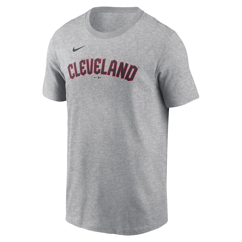 Men's Nike José Ramírez Gray Cleveland Guardians Fuse Name & Number T-Shirt