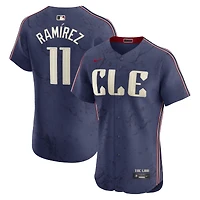 Men's Nike José Ramírez Navy Cleveland Guardians City Connect Elite Jersey