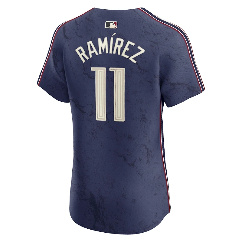 Men's Nike José Ramírez Navy Cleveland Guardians City Connect Elite Jersey
