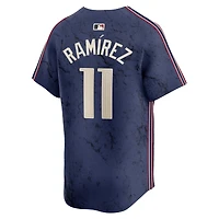 Maillot Nike José Ramírez bleu marine pour homme, édition limitée City Connect des Cleveland Guardians