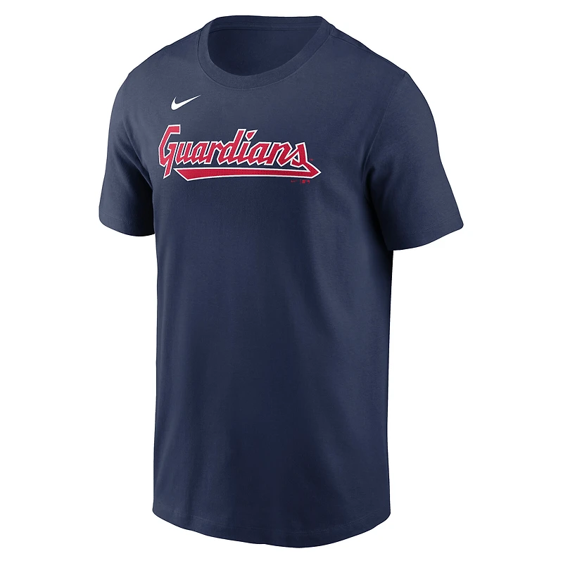 T-shirt Nike bleu marine Jose Ramirez Cleveland Guardians Fuse avec nom et numéro pour homme
