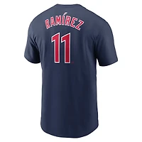 T-shirt Nike bleu marine Jose Ramirez Cleveland Guardians Fuse avec nom et numéro pour homme