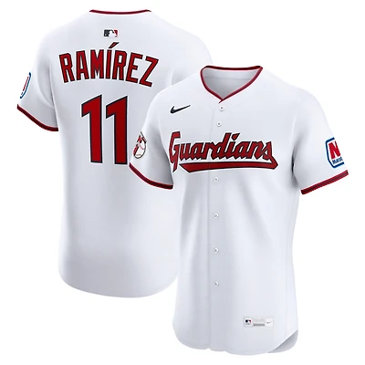 Maillot Nike Jose Ramirez pour homme, blanc, Cleveland Guardians Home Elite