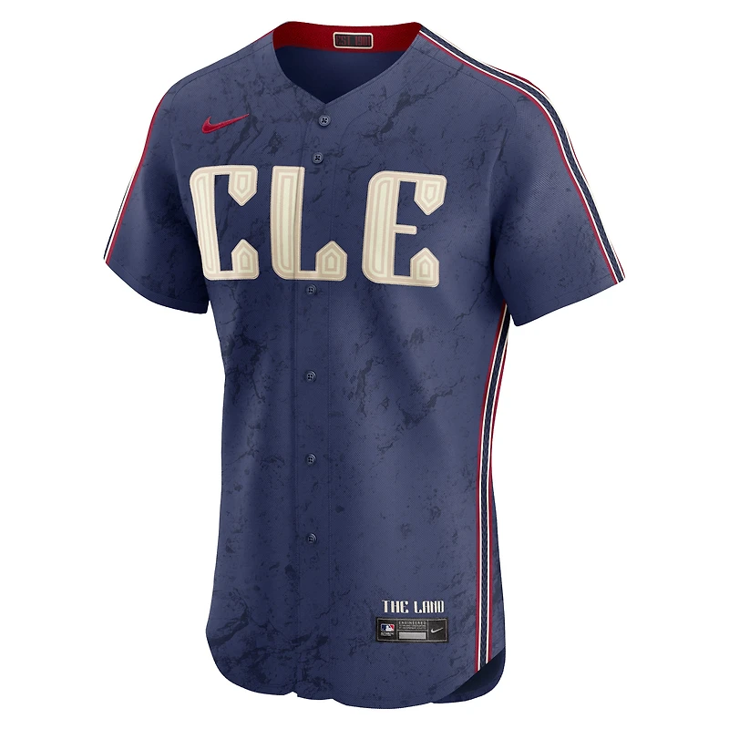 Men's Nike  Navy Cleveland Guardians 2024 City Connect Elite Jersey