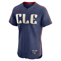 Men's Nike  Navy Cleveland Guardians 2024 City Connect Elite Jersey